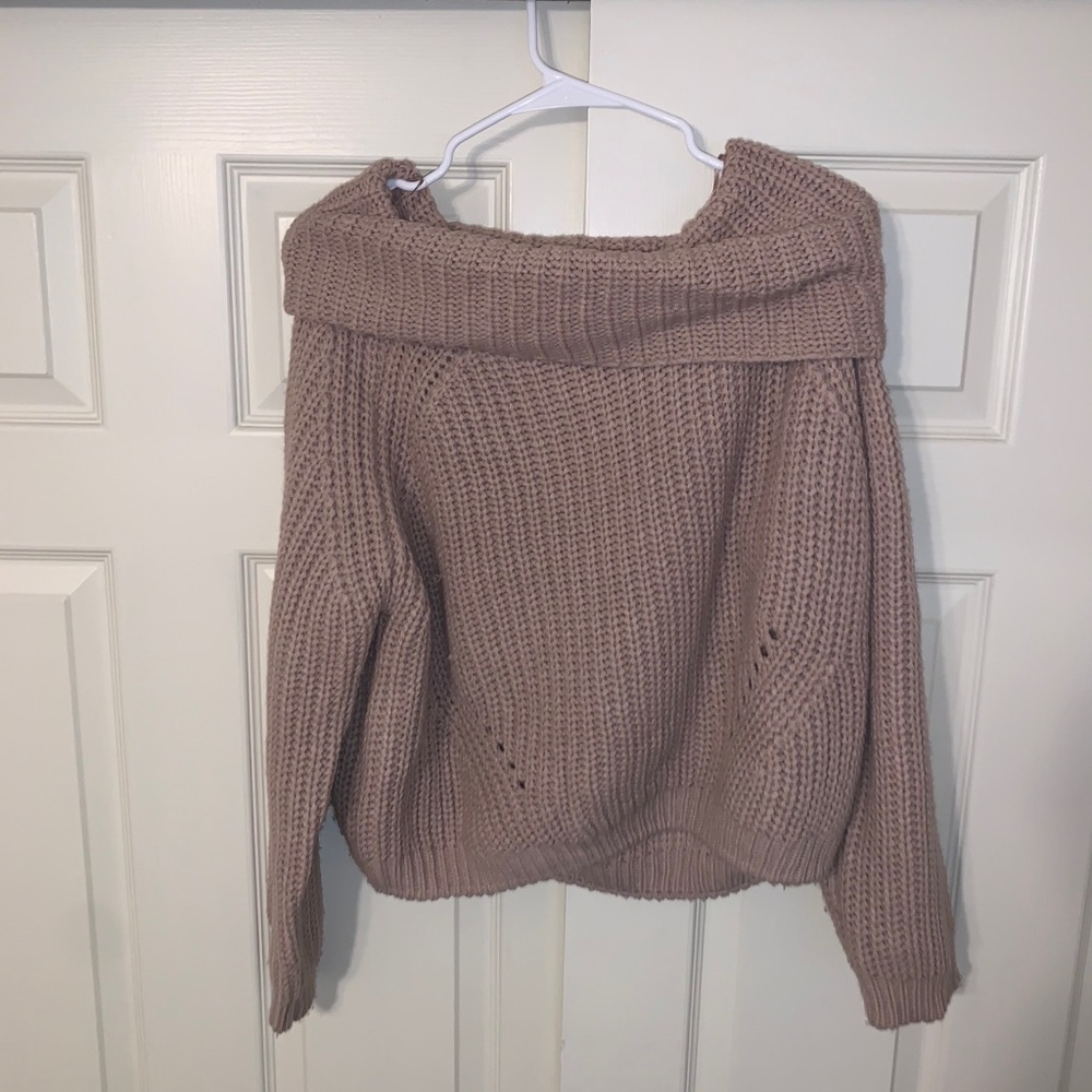 knitted dusty rose sweater